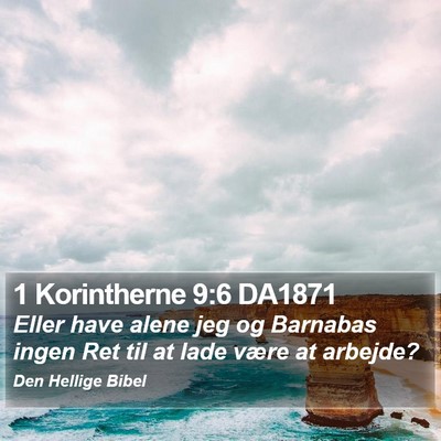 1 Korintherne 9:6 DA1871 Bible Verse Image