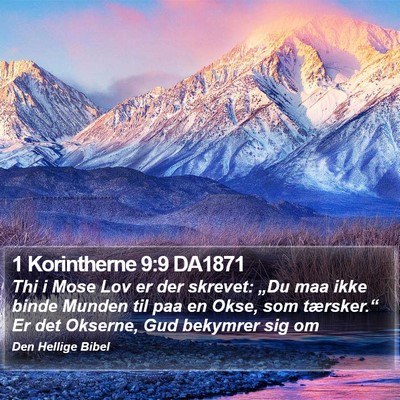 1 Korintherne 9:9 DA1871 Bible Verse Image