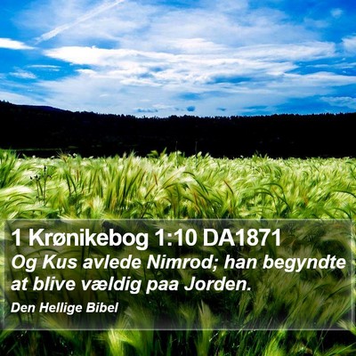 1 Krønikebog 1:10 DA1871 Bible Verse Image