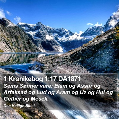 1 Krønikebog 1:17 DA1871 Bible Verse Image