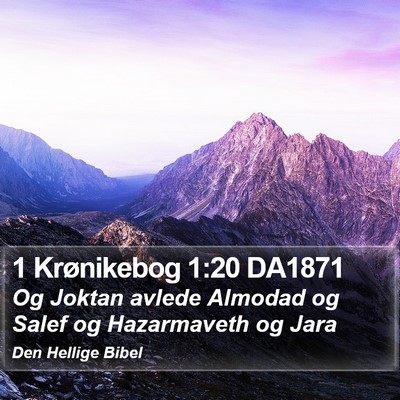 1 Krønikebog 1:20 DA1871 Bible Verse Image