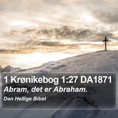 1 Krønikebog 1:27 DA1871 Bible Verse Image