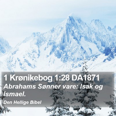 1 Krønikebog 1:28 DA1871 Bible Verse Image
