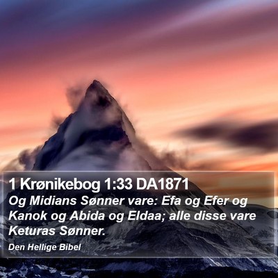 1 Krønikebog 1:33 DA1871 Bible Verse Image