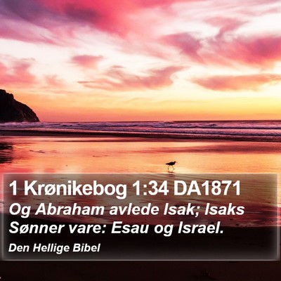 1 Krønikebog 1:34 DA1871 Bible Verse Image