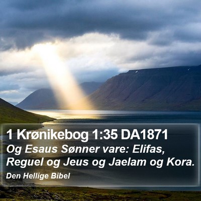 1 Krønikebog 1:35 DA1871 Bible Verse Image