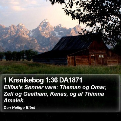 1 Krønikebog 1:36 DA1871 Bible Verse Image