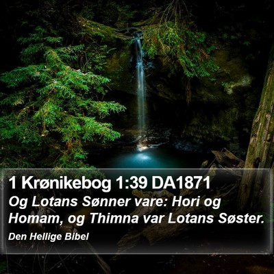 1 Krønikebog 1:39 DA1871 Bible Verse Image