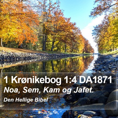 1 Krønikebog 1:4 DA1871 Bible Verse Image