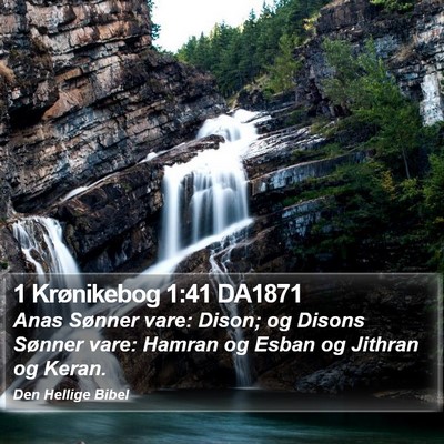 1 Krønikebog 1:41 DA1871 Bible Verse Image