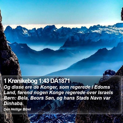 1 Krønikebog 1:43 DA1871 Bible Verse Image