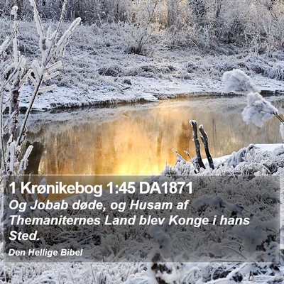 1 Krønikebog 1:45 DA1871 Bible Verse Image