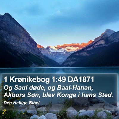 1 Krønikebog 1:49 DA1871 Bible Verse Image