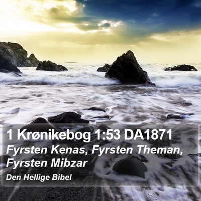 1 Krønikebog 1:53 DA1871 Bible Verse Image