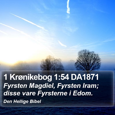 1 Krønikebog 1:54 DA1871 Bible Verse Image