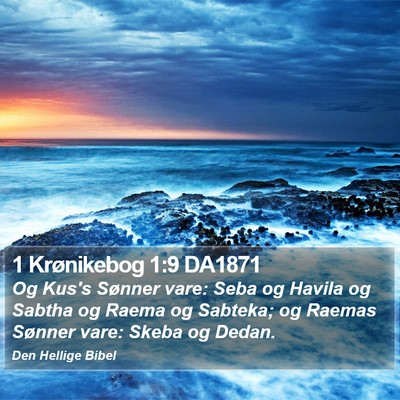 1 Krønikebog 1:9 DA1871 Bible Verse Image