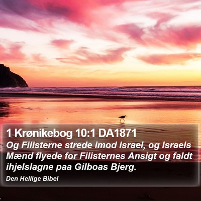 1 Krønikebog 10:1 DA1871 Bible Verse Image