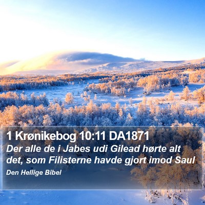 1 Krønikebog 10:11 DA1871 Bible Verse Image
