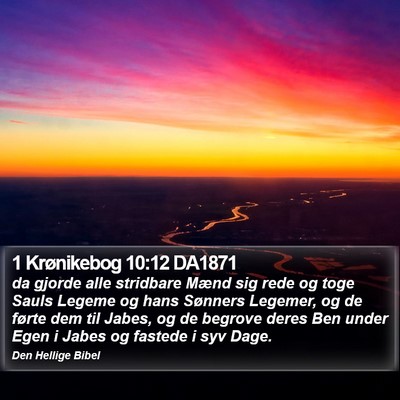 1 Krønikebog 10:12 DA1871 Bible Verse Image