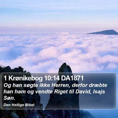 1 Krønikebog 10:14 DA1871 Bible Verse Image