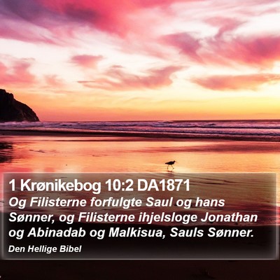 1 Krønikebog 10:2 DA1871 Bible Verse Image