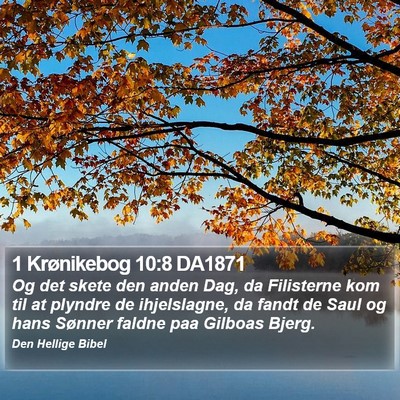 1 Krønikebog 10:8 DA1871 Bible Verse Image