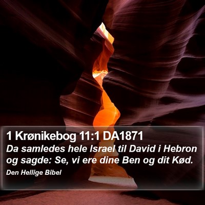 1 Krønikebog 11:1 DA1871 Bible Verse Image