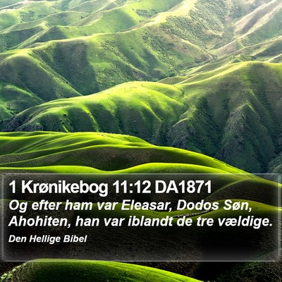 1 Krønikebog 11:12 DA1871 Bible Verse Image