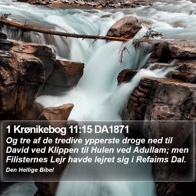 1 Krønikebog 11:15 DA1871 Bible Verse Image