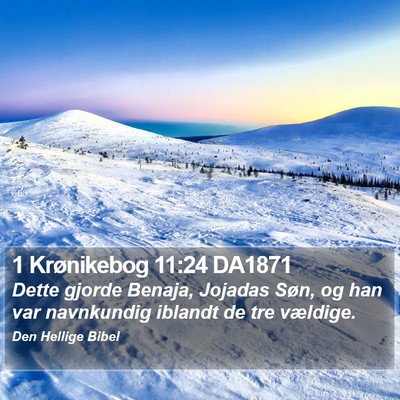 1 Krønikebog 11:24 DA1871 Bible Verse Image