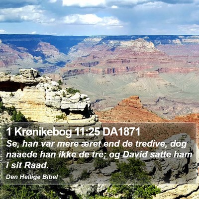 1 Krønikebog 11:25 DA1871 Bible Verse Image