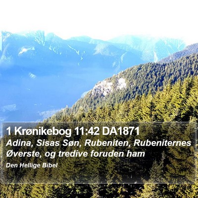 1 Krønikebog 11:42 DA1871 Bible Verse Image