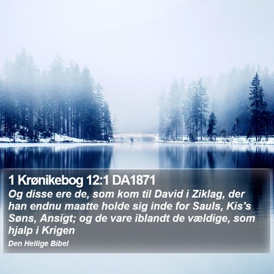 1 Krønikebog 12:1 DA1871 Bible Verse Image