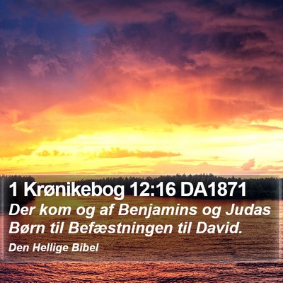 1 Krønikebog 12:16 DA1871 Bible Verse Image