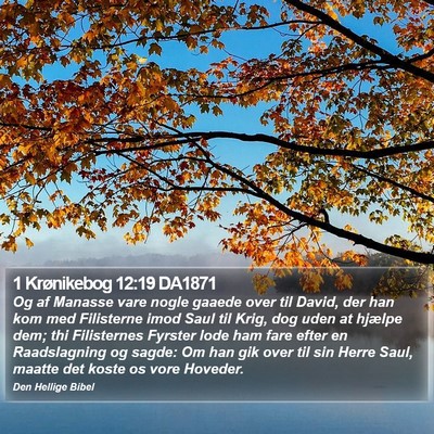 1 Krønikebog 12:19 DA1871 Bible Verse Image