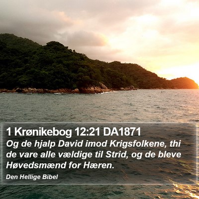 1 Krønikebog 12:21 DA1871 Bible Verse Image