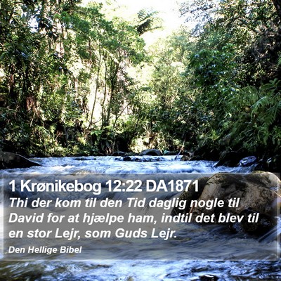 1 Krønikebog 12:22 DA1871 Bible Verse Image