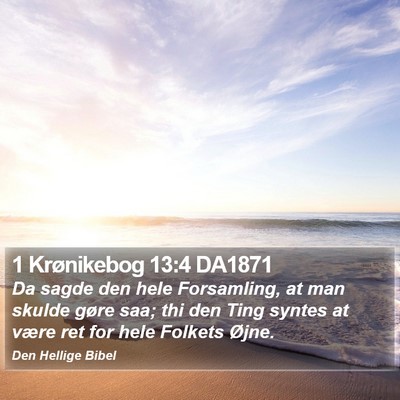 1 Krønikebog 13:4 DA1871 Bible Verse Image
