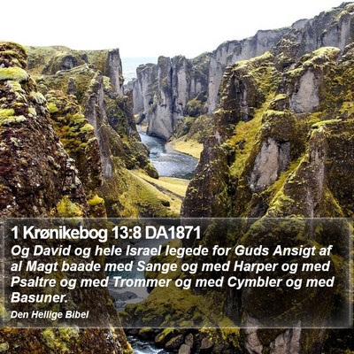 1 Krønikebog 13:8 DA1871 Bible Verse Image