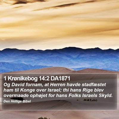 1 Krønikebog 14:2 DA1871 Bible Verse Image