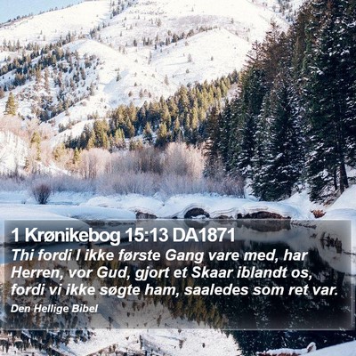 1 Krønikebog 15:13 DA1871 Bible Verse Image