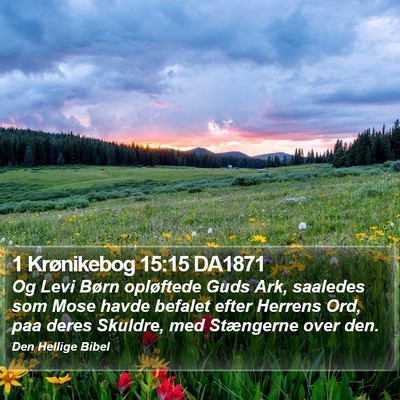 1 Krønikebog 15:15 DA1871 Bible Verse Image