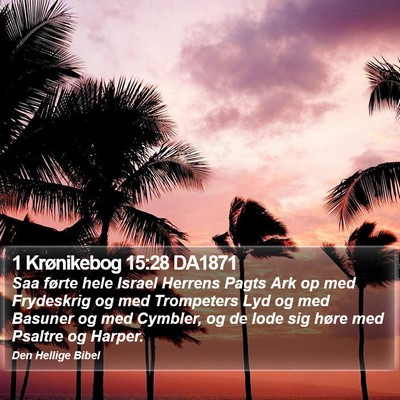 1 Krønikebog 15:28 DA1871 Bible Verse Image