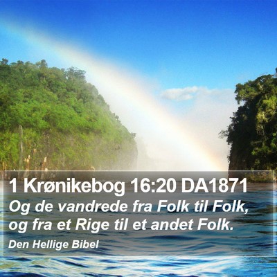 1 Krønikebog 16:20 DA1871 Bible Verse Image