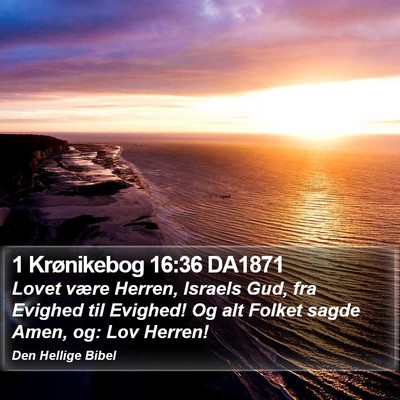1 Krønikebog 16:36 DA1871 Bible Verse Image