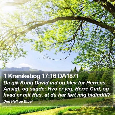 1 Krønikebog 17:16 DA1871 Bible Verse Image