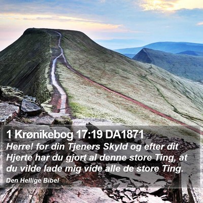 1 Krønikebog 17:19 DA1871 Bible Verse Image