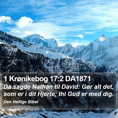 1 Krønikebog 17:2 DA1871 Bible Verse Image