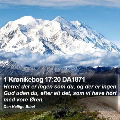 1 Krønikebog 17:20 DA1871 Bible Verse Image