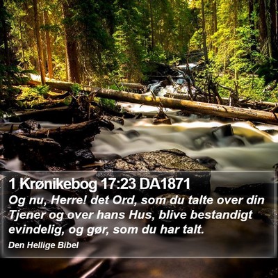 1 Krønikebog 17:23 DA1871 Bible Verse Image
